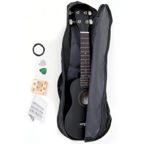 Gewa PS502822 Almeria Πακέτο Ukulele Soprano Black-2-min
