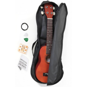 Gewa PS502820 Almeria Πακέτο Ukulele Soprano Κόκκινο-Καφέ-2-min