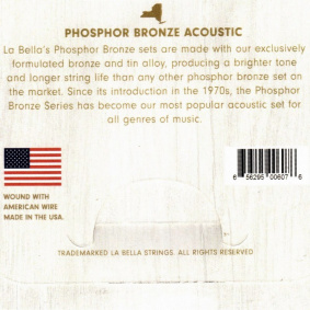 La Bella 7GPB Χορδές Ακουστικής Κιθάρας P. Bronze Bluegrass 012-056-2-min