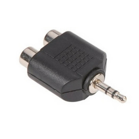 Adam Hall 7550 Αντάπτορας Stereo 2xRCA(f) - 1/8 Jack(m) Μαύρος-2-min