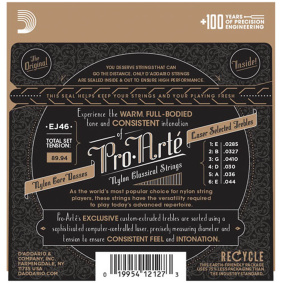 D'Addario EJ46 Pro-Arté Χορδές Κλασικής Κιθάρας Hard-2-min