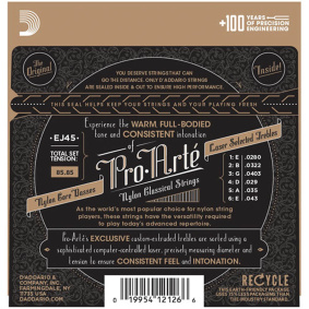 D'Addario EJ45 Pro-Arté Χορδές Κλασικής Κιθάρας Normal-2-min