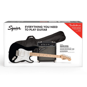 Squier Sonic SSS Stratocaster BLK Πακέτο Ηλεκτρικής Κιθάρας - Ενισχυτή - Αξεσουάρ-2-min
